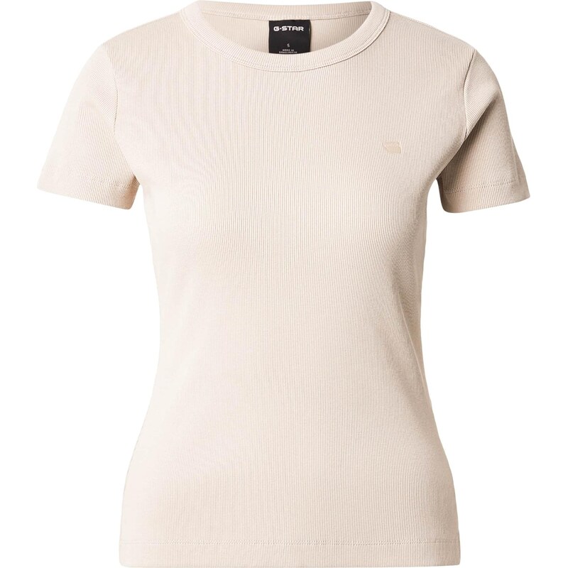 G-STAR Tričko Slim Rib béžová 67299023