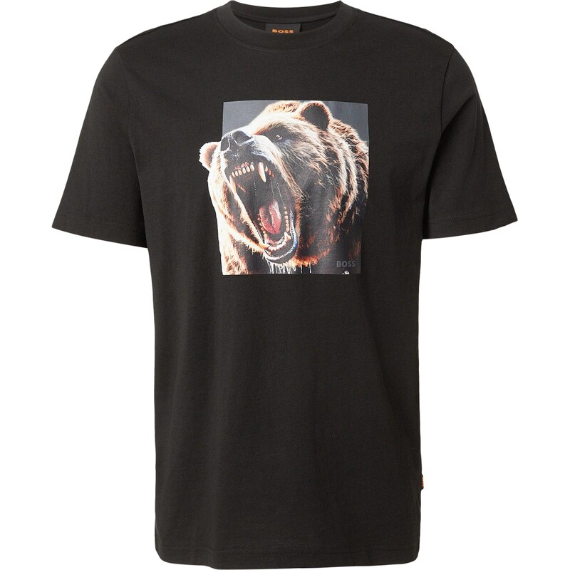 BOSS Tričko Dobermann hnedá / sivá / čierna / biela ako vlna 67299030