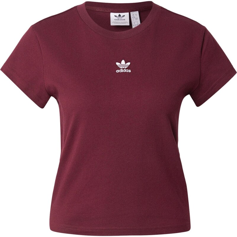 ADIDAS ORIGINALS Tričko ESSENTIAL burgundská / biela 67299213