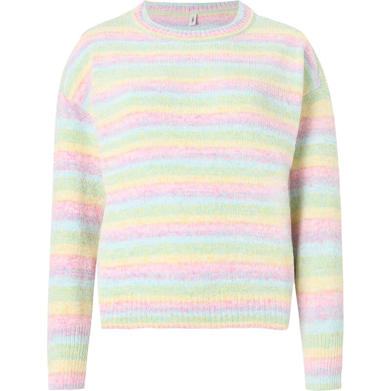 ONLY Sveter ONLJOHANNA tyrkysová / svetložltá / rosé 67299034