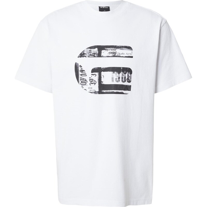 G-STAR Tričko antracitová / biela 67299035