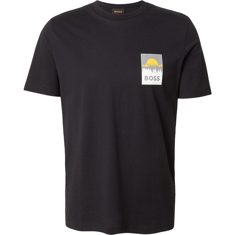 BOSS Tričko Te_Plain svetložltá / svetlosivá / čierna 67299040