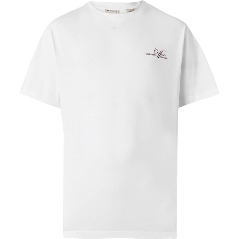 Only & Sons Tričko ONSFRED čokoládová / biela 67299149