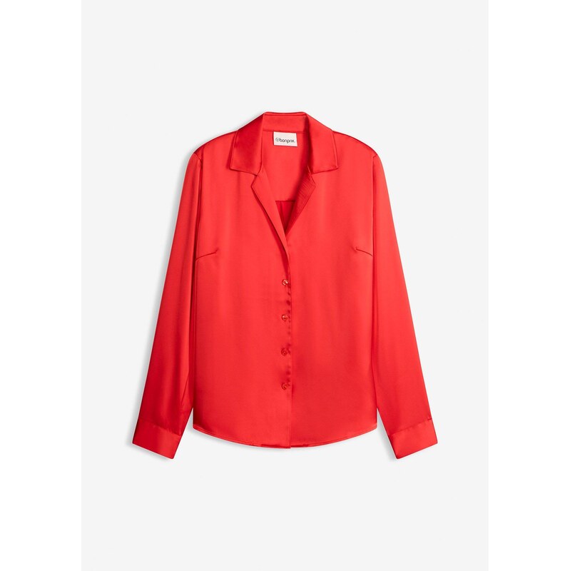 bonprix Blúzka z jemného saténu, farba červená 67298574