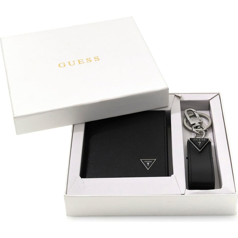 Guess Pánska sada - kľúčenka a peňaženka GFBOXMP6101-BLA 67299284