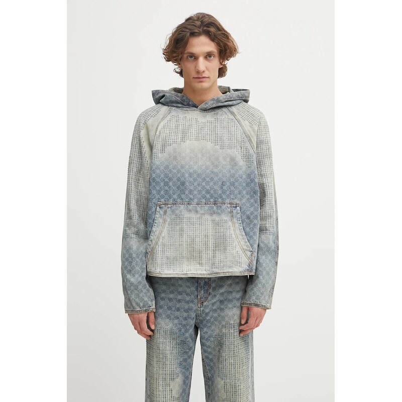 Džínsová mikina Daily Paper Destroyed Denim Hoodie 67244775