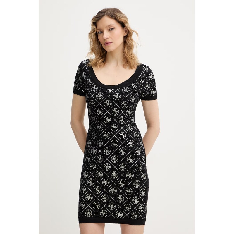 Šaty s prímesou vlny Guess 4G 67236757