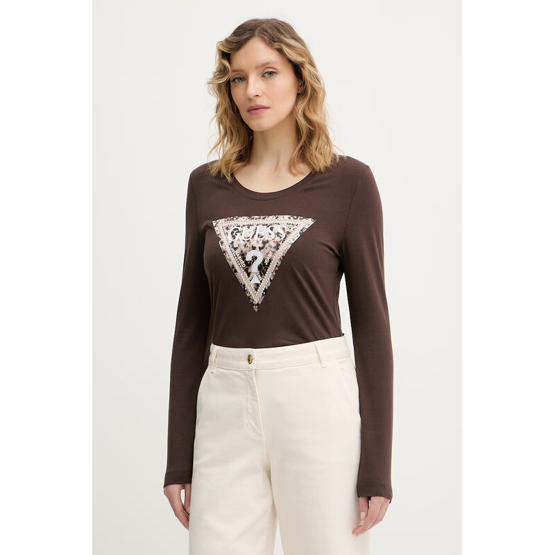 Tričko s dlhým rukávom Guess LEO 67236774