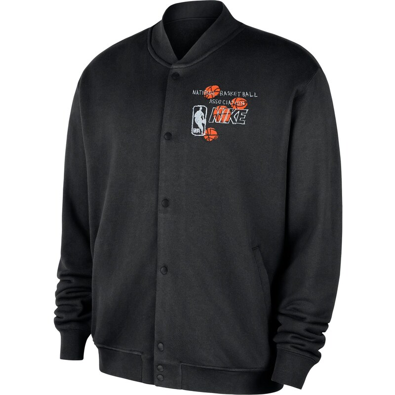 Nike NBA Team 31 Club French Terry Bomber Jacket Black - Pánske - 67301786