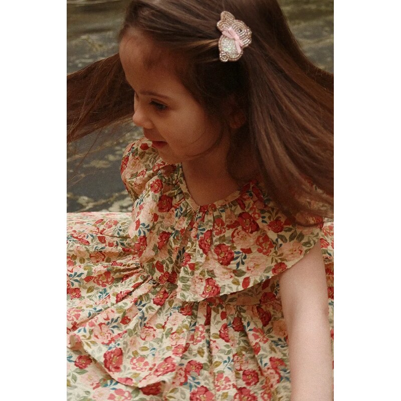 Dievčenské bavlnené šaty Konges Sløjd BELLA FRILL DRESS GOTS 67277733