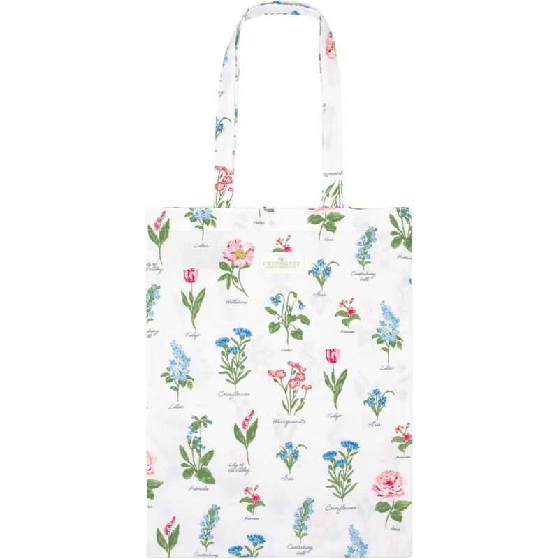 GREEN GATE Bavlnená taška Agnes White 67303828