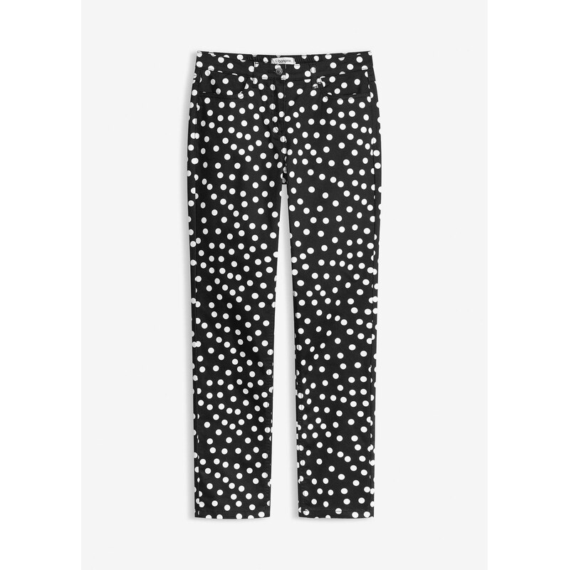 bonprix Strečové nohavice, 5-vreckové, farba čierna 67305100