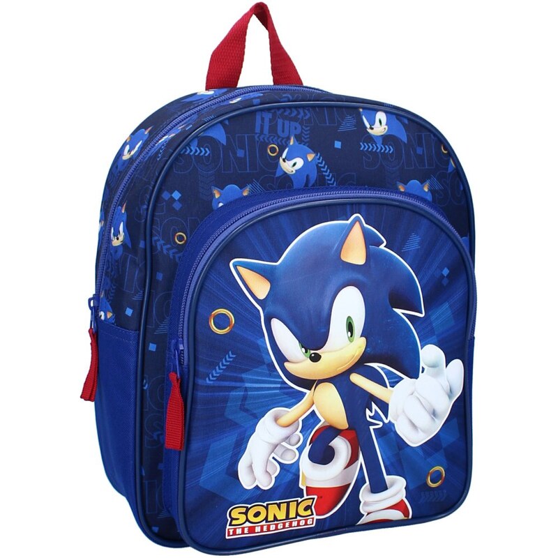 Vadobag Detský batoh s veľkým predným vreckom Ježko Sonic – Still 67305109