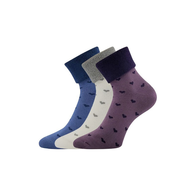 3PACK teplé ponožky Lonka viacfarebné (Hermína mix) 67169125