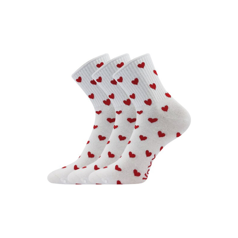 3PACK dámske ponožky VoXX srdíčka viacfarebné (Agapi) 67169129
