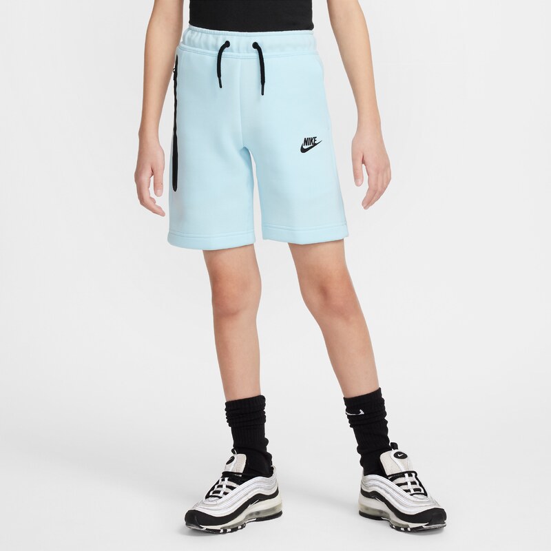 Nike Tech Fleece Older Kids (Boys) Shorts - Blue - Cotton/Polyester 67915656