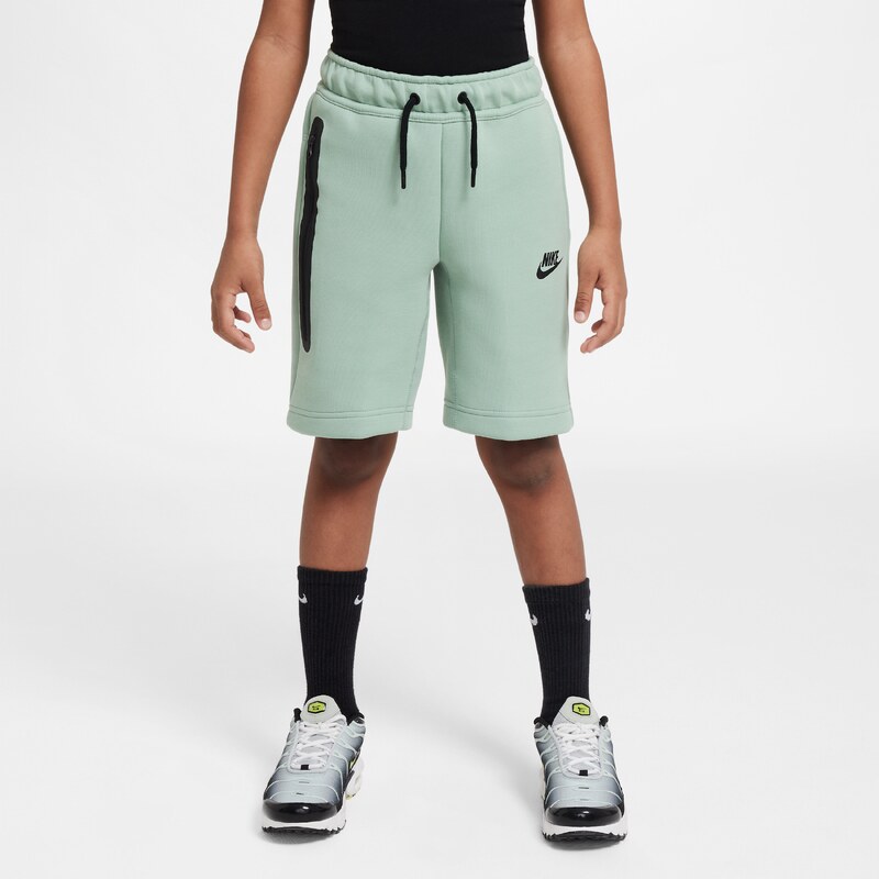 Nike Tech Fleece Older Kids (Boys) Shorts - Green - Cotton/Polyester 67915657