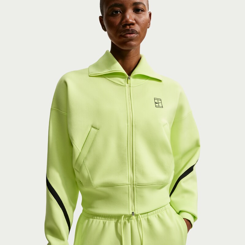 Nike Advantage Womens Dri-FIT Full-Zip Tennis Jacket - Yellow - 68298029