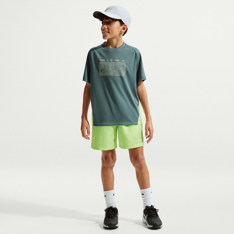 Nike Multi Older Kids Dri-FIT Training Shorts - Green - Polyester 67919059