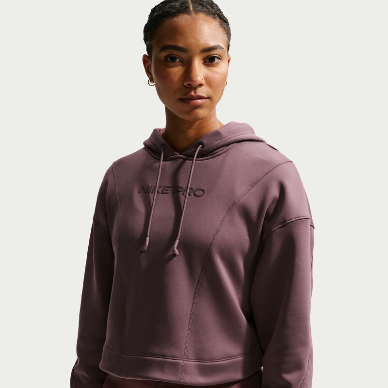 Nike Pro Womens Therma-FIT Hoodie - Purple - Polyester/Elastane 67920041