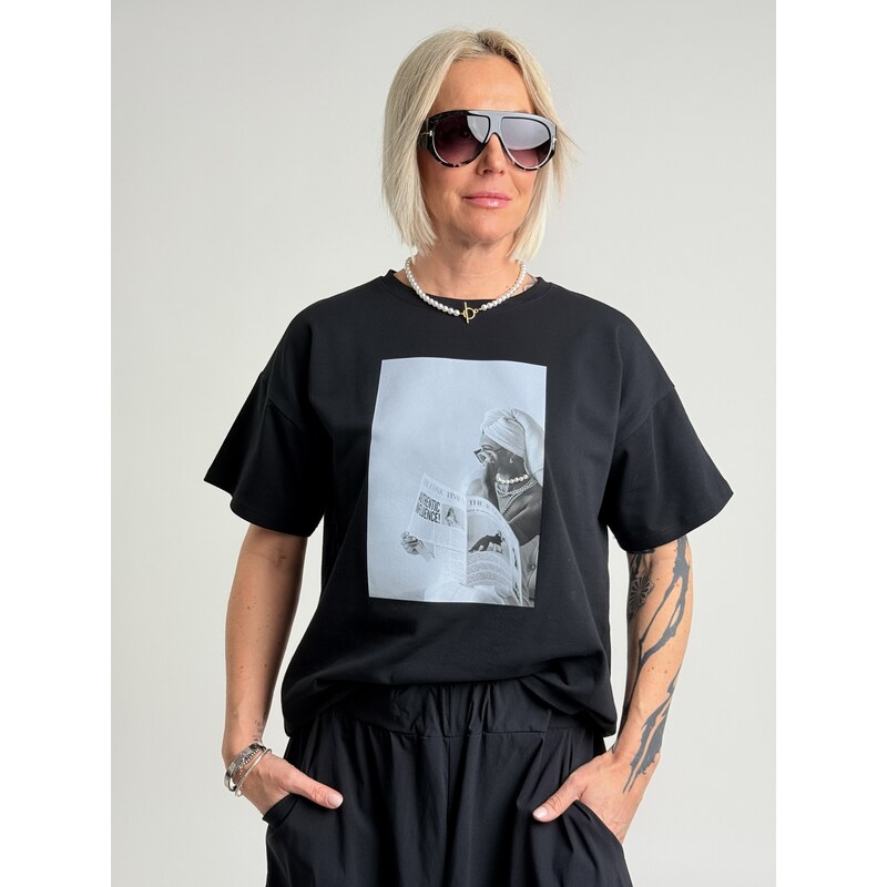 MADAME SUE Čierne tričko DAMIAN 67309982