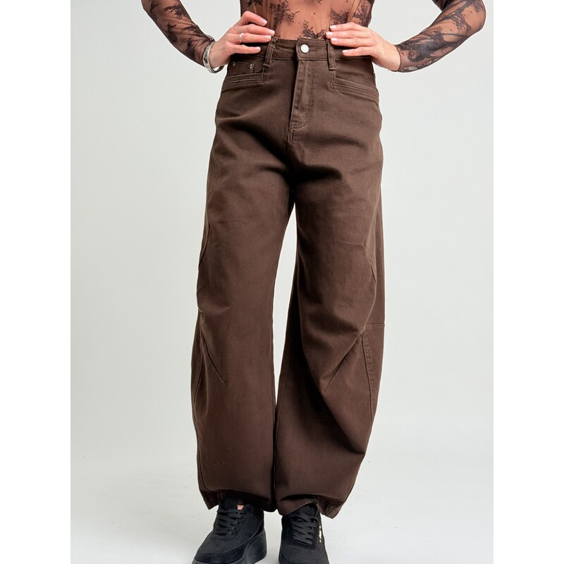 Voga Móda Hnedé džínsy GEORGE 67309988