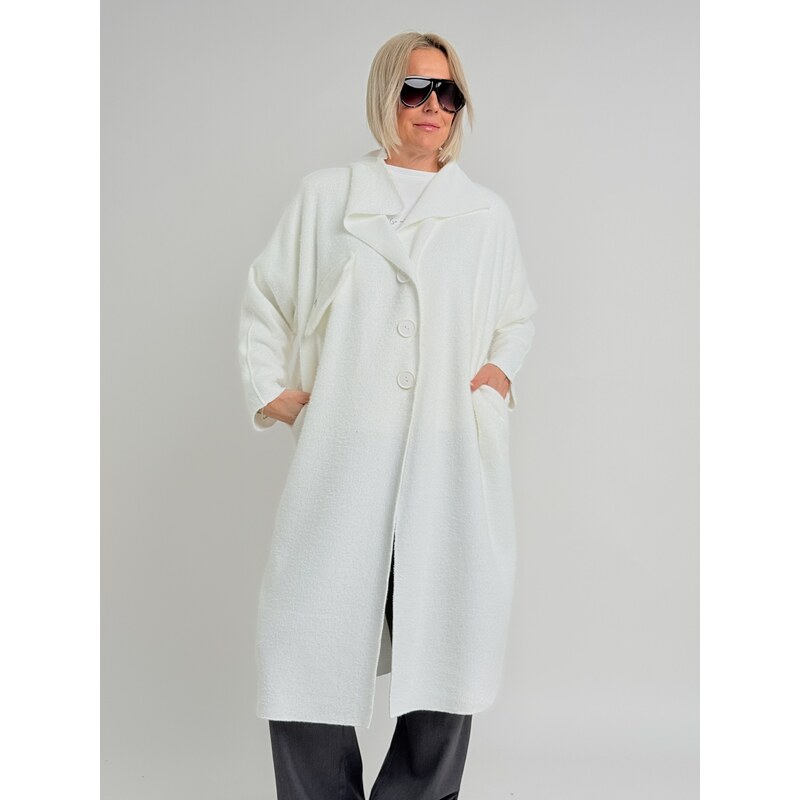 Miss City Official Bílý kabát OXYGEN 67310019