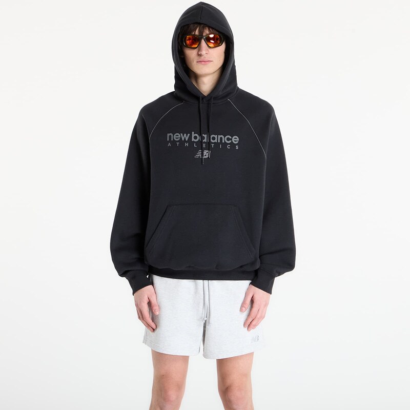 Mikina New Balance Linear Graphic Fleece Hoodie Black M 67310338