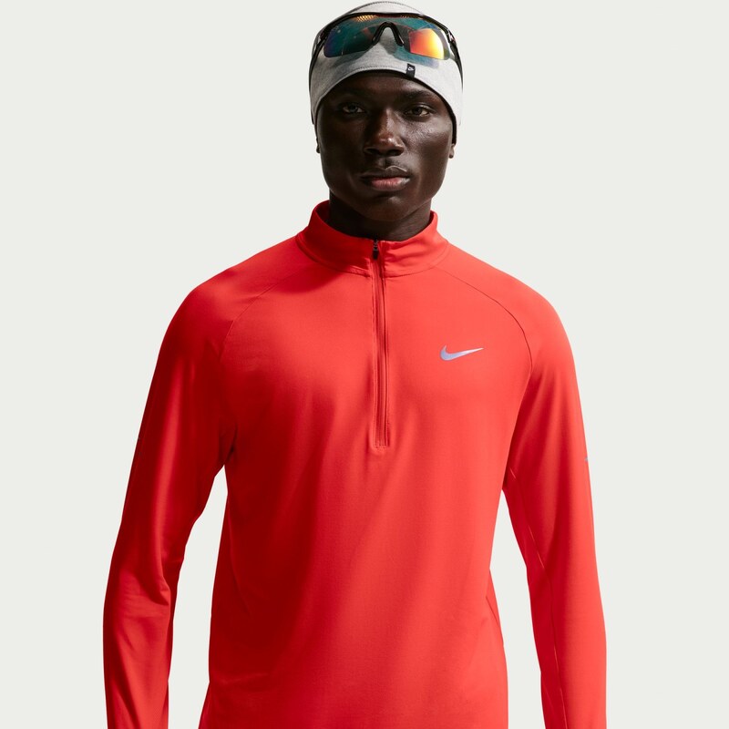 Nike Stride Mens Dri-FIT 1/4-Zip Running Top LT CRIMSON/REFLECTIVE 67311588