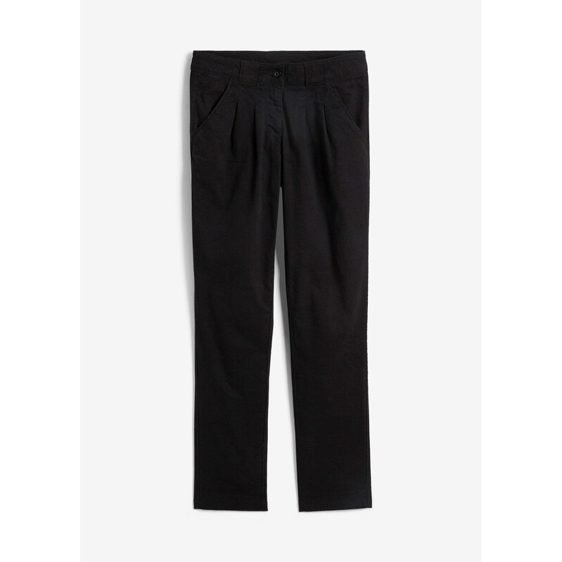 bonprix Strečové chino nohavice, farba čierna 44789263