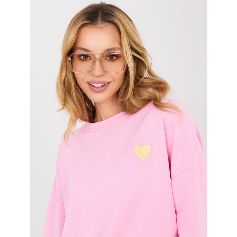 Factory Price Ružová mikina s dlhým rukávom 67313545