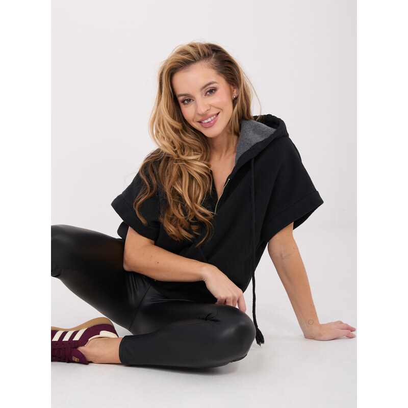 Factory Price Čierna mikina s kapucňou 67313455