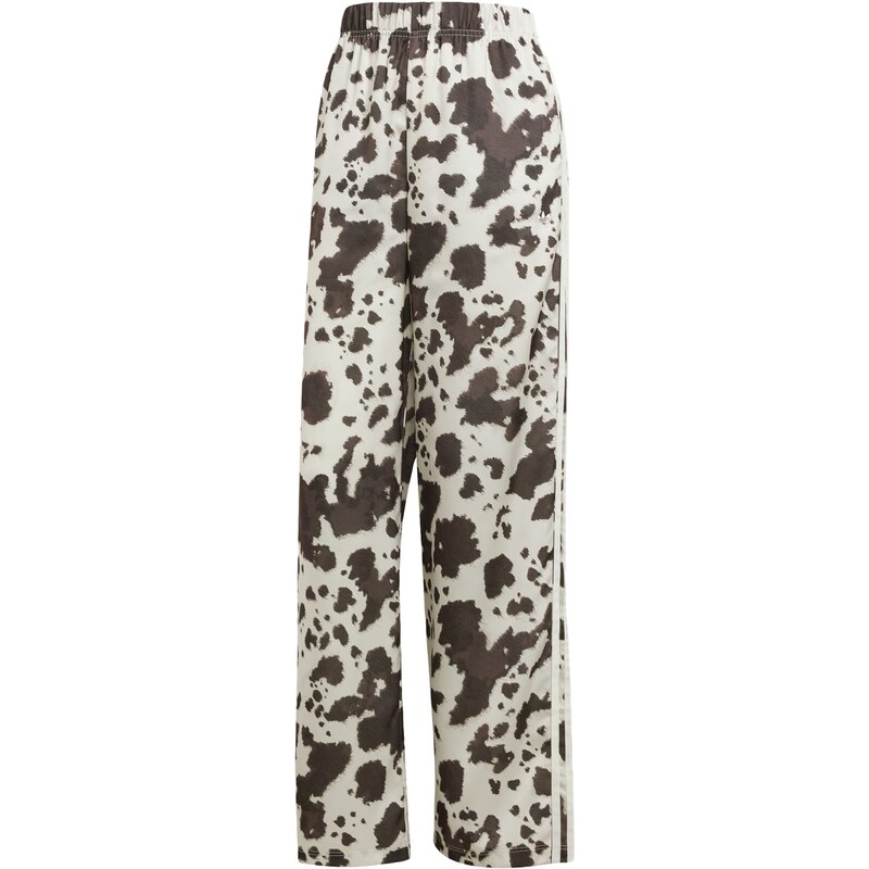 ADIDAS ORIGINALS Nohavice Satin Wide Leg tmavohnedá / šedobiela 67317503