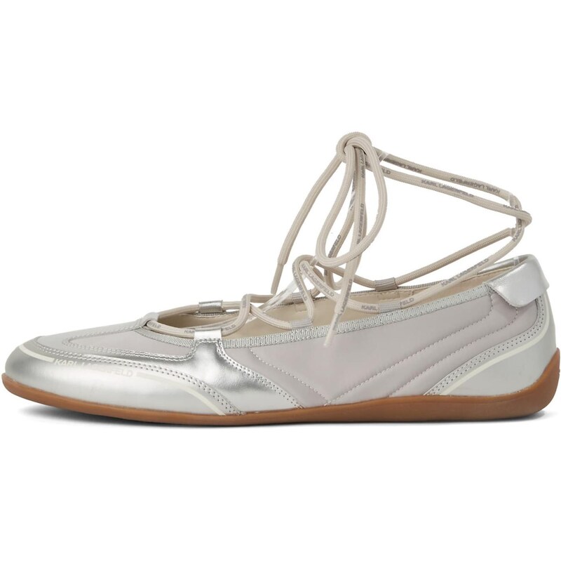 KARL LAGERFELD JEANS Baleríny s ramienkom Altia strieborná 67317582