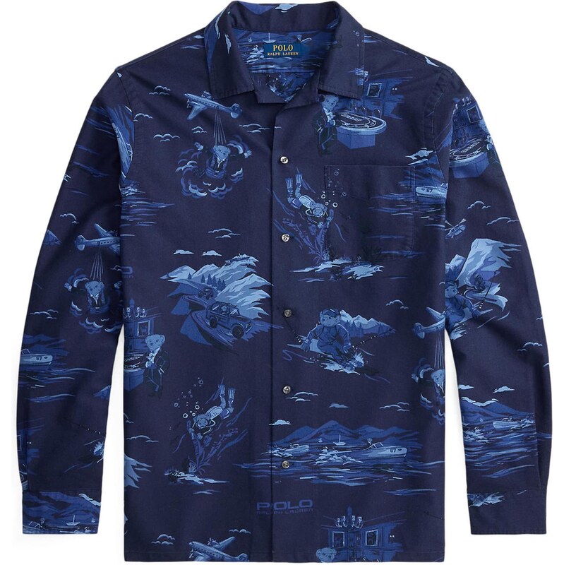 Polo Ralph Lauren Košeľa CLASSIC námornícka modrá / kráľovská modrá / 67317678