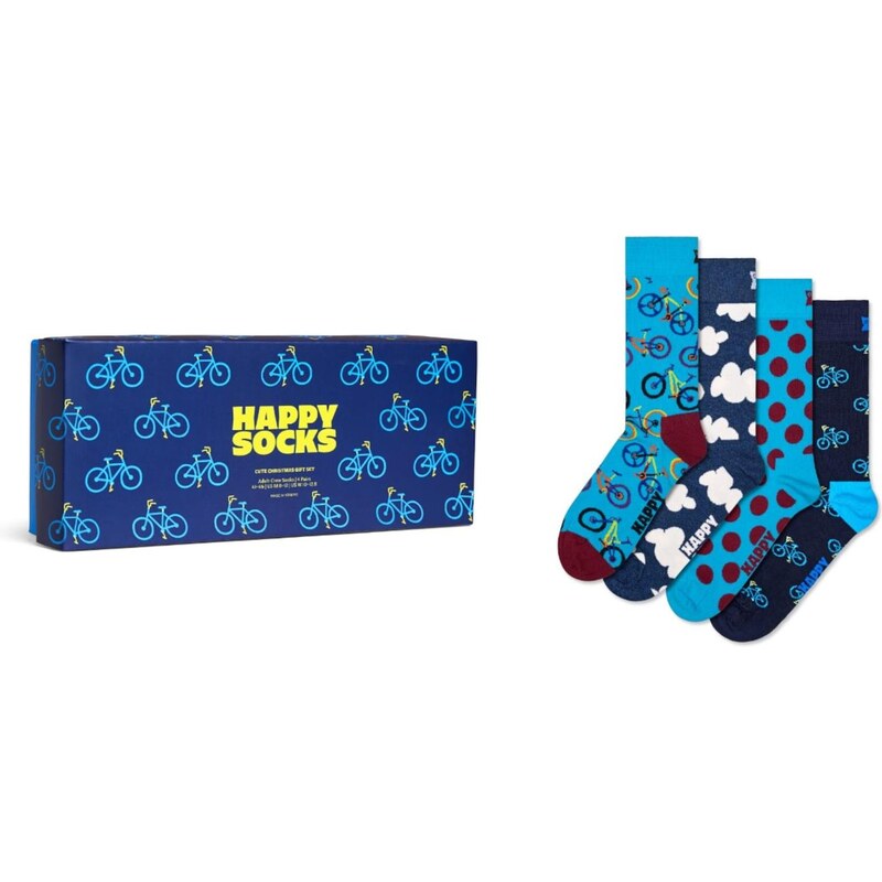 Happy Socks Ponožky 4-Pack Bike Socks Gift Set modrá 67317693