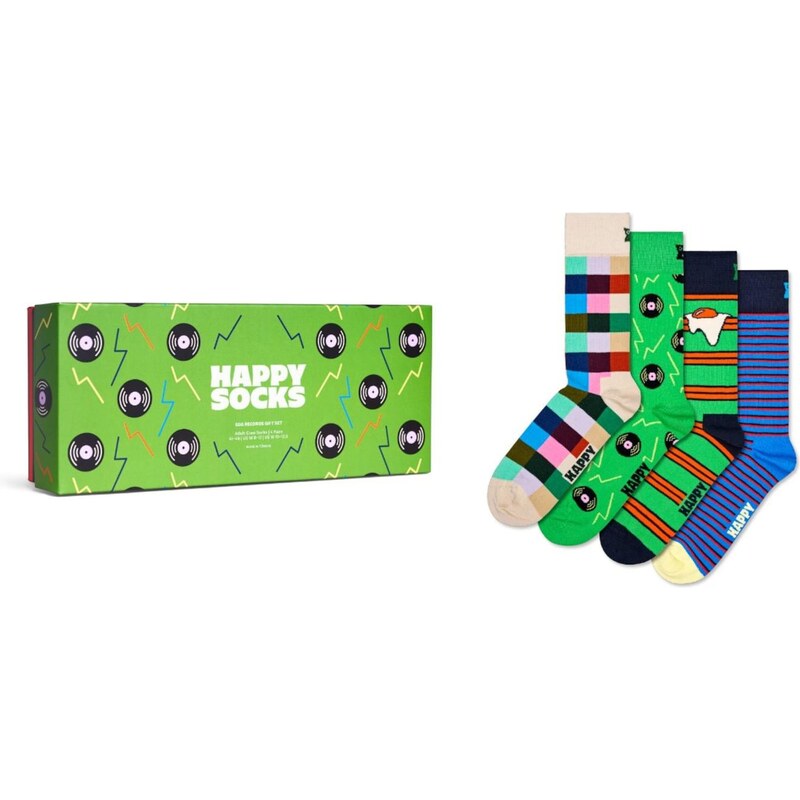 Happy Socks Ponožky 4-Pack Record Socks Gift Set biela 67317695