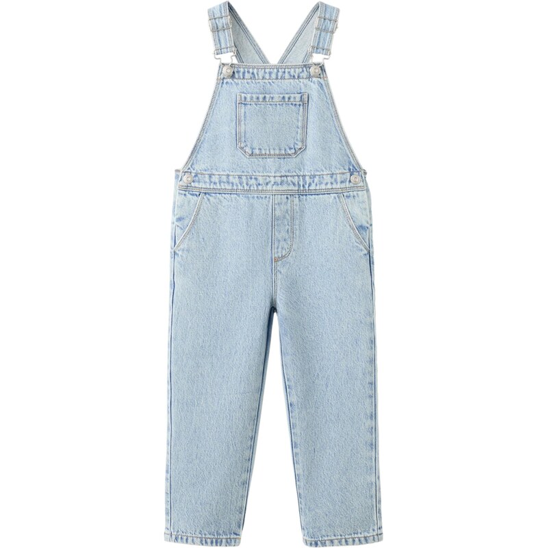 MANGO KIDS Nohavice na traky LUCASTC modrá denim 67317720