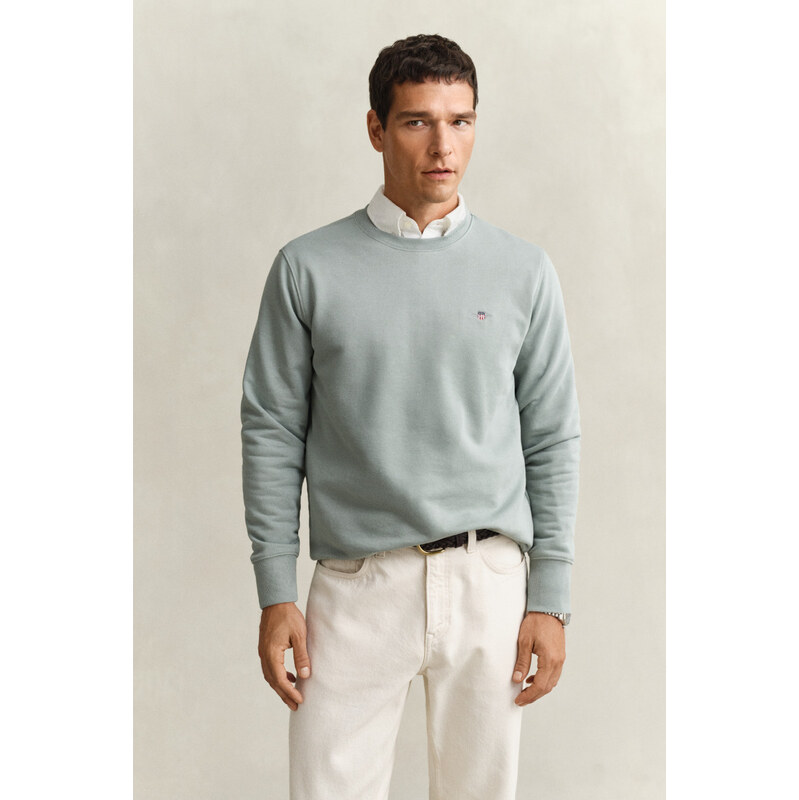 MIKINA GANT REG SHIELD C-NECK SWEAT CERAMIC GREY 67313102