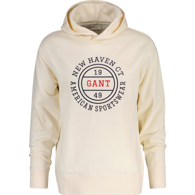 MIKINA GANT GRAPHIC HOODIE CREAM 67313114