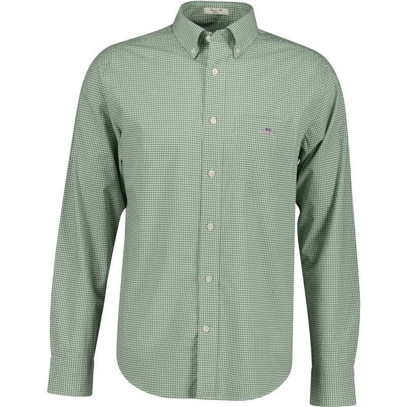 KOŠEĽA GANT REG CLASSIC POPLIN GINGHAM SHIRT HERB GREEN 67313129