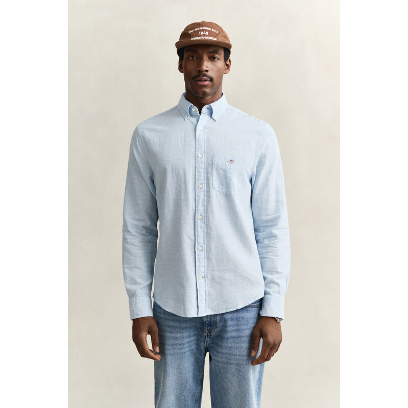 KOŠEĽA GANT REG COTTON LINEN SHIRT SKY BLUE 67313140