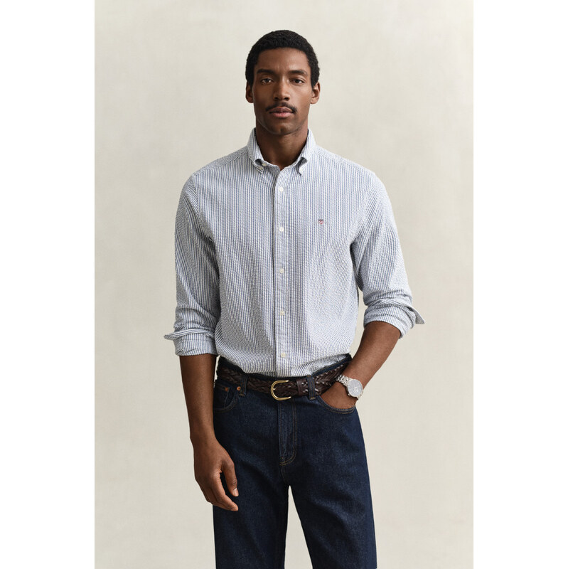 KOŠEĽA GANT REG SEERSUCKER STRIPE SHIRT VINTAGE BLUE 67313160