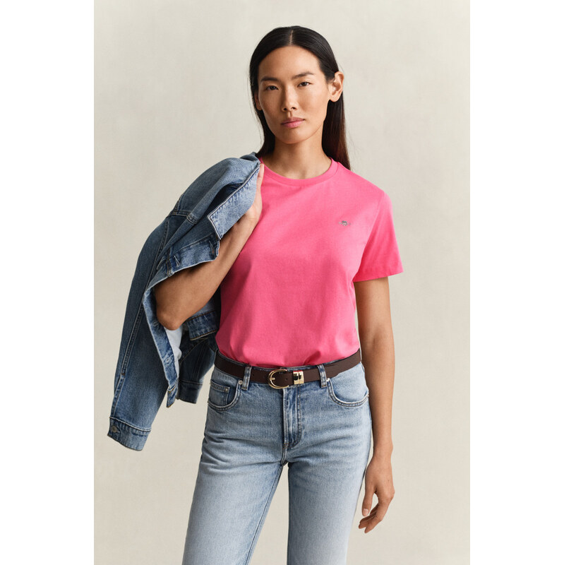 TRIČKO GANT REG SHIELD SS T-SHIRT BRIGHT FUSCHIA 67313188