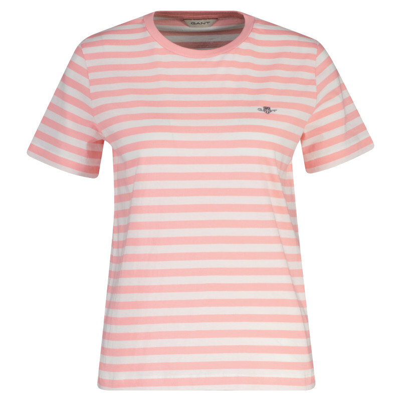 TRIČKO GANT REG STRIPED SHIELD SS T-SHIRT LILLY PINK 67313196
