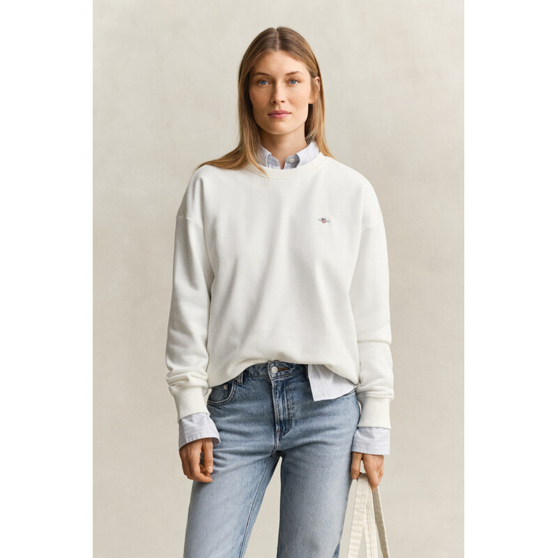 MIKINA GANT SHIELD C-NECK SWEAT EGGSHELL 67313209