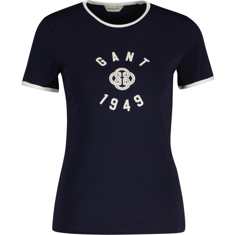 TRIČKO GANT SLIM SS RINGER T-SHIRT EVENING BLUE 67313211
