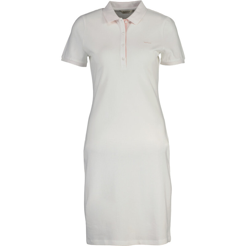 ŠATY GANT SLIM CONTRAST COLOR PIQUE DRESS WHITE 67313214