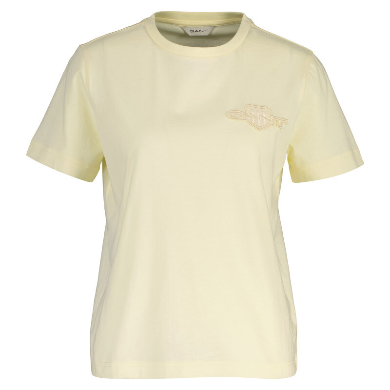TRIČKO GANT REG TONAL SHIELD SS T-SHIRT VANILLA YELLOW 67313233