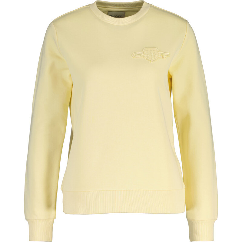 MIKINA GANT REG TONAL SHIELD C-NECK SWEAT VANILLA YELLOW 67313227